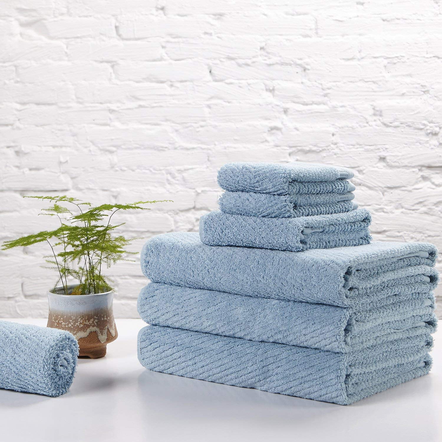 Fevrier 3 Piece Ringspun Cotton Towel Bundle with 1 Bath Towel 1 Hand