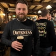thumbnail image 3 of Men's Hello Darkness My Old Friend Long Sleeve Graphic Shirt Casual Crewneck Pullover Top, 3 of 5