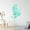 Teal, variant on VWAQ Watercolor Mermaid Wall Decal Personalized Girls Room Decor - NA24