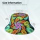 thumbnail image 3 of Fotbe Hippie Style Sombrero Tipo Pescador con Estampado – Sombrero de Sol de Algodón de Moda para Playa, Golf, Pesca, 3 of 6