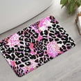thumbnail image 2 of Pink Leopard Pattern Bathroom Rugs Mat,Non Slip Microfiber Bathroom Rug,Rubber Backing,Soft Bathroom Mats for Bathroom Floor,Tub and Shower,17x27in(43x68cm), 2 of 5
