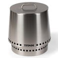 thumbnail image 1 of Titan Great Outdoors DUO Large Stainless Steel Fire Pit with Lid, Near Smokeless Portable Fire Pit, 1 of 6