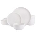 thumbnail image 1 of Gibson Home Oslo 12-Piece Porcelain Dinnerware Set White Service for 4 (12pcs), 1 of 1