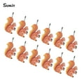 thumbnail image 3 of Sunlit Squirrel Decorative Shower Curtain Hooks for Fall Autumn, Cute Animals Shower Curtain Rings, Resin, Orange Bathroom Curtain Hangers Decoration, Set of 12, 3 of 5