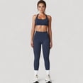 thumbnail image 2 of Women's High Waist Full Length Leggings with Seamless Design and Stretch Fit for Everyday Movement - Large, Navy, 2 of 7