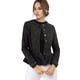 thumbnail image 1 of Chaqueta de mezclilla Allegra K Manga larga Peplum Negro S, 1 of 6