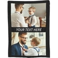 thumbnail image 5 of Personalized Custom Blanket with Photo Birthday Gifts for Family Son Daughter Wife Husband, Birthday for Her Him, Women Men Gifts Fits Couch Bedroom Living Room, 5 of 6