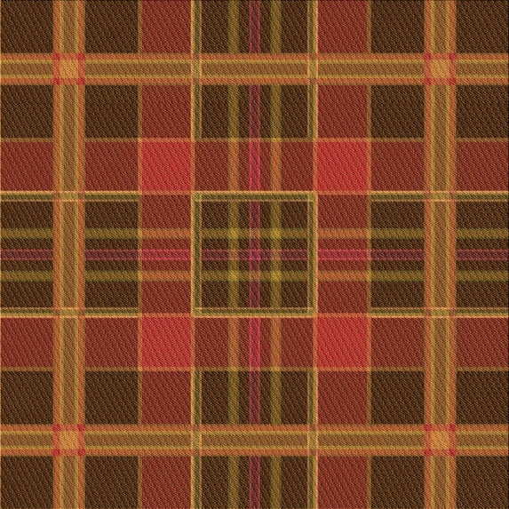 Ahgly Company Indoor Square Patterned Saffron Red Area Rugs, 7' Square