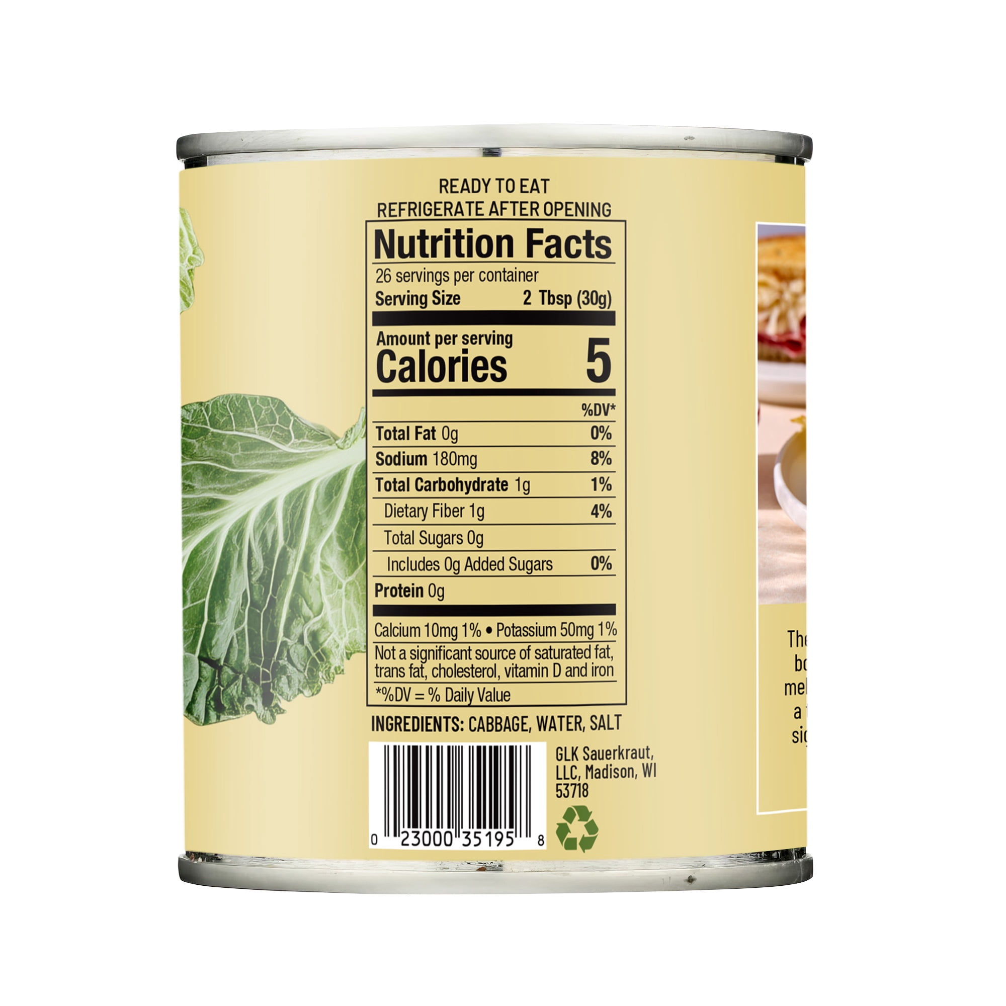 Silver Floss Shredded Sauerkraut, 27 oz Can, Gluten Free, Kosher