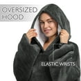 thumbnail image 4 of Catalonia Oversized Hoodie Blanket Sweatshirt, Comfortable Sherpa Lounging Pullover for Adults, Gifts for Women, Black, 4 of 7
