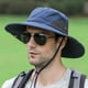 thumbnail image 5 of Sombrero de pescador con sombrilla de poliéster para hombre y mujer, gorro de ala grande impermeable resistente al desgaste para exteriores, 60cm de circunferencia, 5 of 5