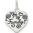 thumbnail image 1 of Sterling Silver Enamel My Family Heart Charm Made In India qc9504, 1 of 5