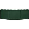 thumbnail image 3 of Meridian Furniture Arc Green Boucle Fabric Modular Sectional, 3 of 7