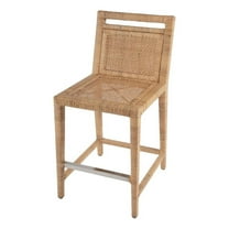 Butler Specialty Company Brielle 24" Rattan Counter Stool with Back - Natural