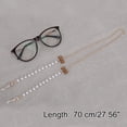 thumbnail image 4 of Unique Bargains 1 Pcs Mask Lanyard Eyeglasses Chain Bowknot Pearl Eyeglass Chain 27.56" Brown Gold Tone, 4 of 5