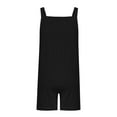 thumbnail image 6 of YABCSAZ Jumpsuits for Women Sleeveless Round Neck Short Jumpsuit Summer Romper Solid Color One Piece Bodysuit Casual Outfits Loose Shorts Trendy Jumpsuits Jeans with Pockets, 6 of 6