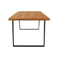 thumbnail image 4 of Anaheim Dining Table in Modern Natural Finish on Solid Wood with Iron Base, 4 of 5