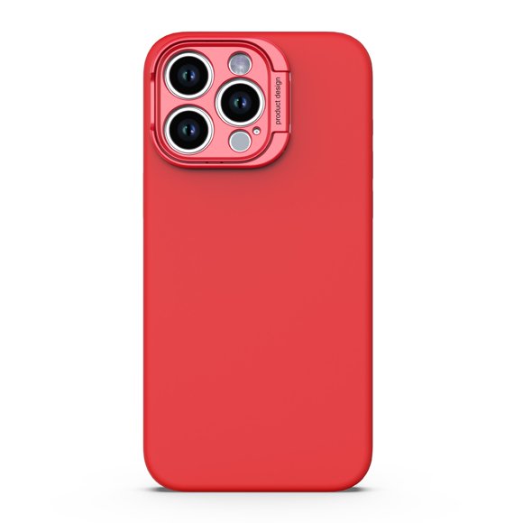 iPhone 15 Pro Max Uunique Liquid Silicone MagSafe Stand Case - Red