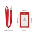 thumbnail image 2 of Uxcell 4.3"x2.8” Vertical Clear Window ABS ID Badge Holders with Lanyard Red 4Pack, 2 of 6