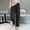 Black, variant on Women's Full Elastic Waist Vertical Ribbed Knit Full Length Wide Leg Pants, Solid Tone Loose Bottoms for Indoor Rest and Casual Daily Short Trips (Khaki,M)