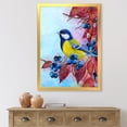 thumbnail image 3 of Designart 'Bright Bird Bullfinch Sitting On A Branch of Berries II' Traditional Framed Art Print, 3 of 4