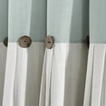 thumbnail image 6 of Lush Decor Linen Button Farmhouse Chic Solid Color Cotton Blend 3" Rod Pocket Light Filtering Window Curtain For Living Room and Bedroom, Blue/White, 95"L x 40"W, Single Panel, 6 of 7