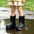thumbnail image 2 of Otqutp Toddler Boys Girls Rainboots Letter Print Waterproof Rubber Rain Shoes Non Slip Mid Calf Boots Outdoor Water Shoes, 2 of 4