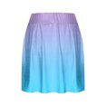thumbnail image 3 of WIZUTIZ Skorts for Women Dressy Casual Sports Breathable Trendy Slim Flowy Skorts Smocked Elastic Stretch High Waist A Line Dress Inner Shorts Skirt Gradient Mini Dress for Teen Girls Vacation Blue, 3 of 5