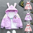 thumbnail image 5 of Gpaecead Toddler Boys Girls Windbreaker Casual Outerwear Kids Zip Hooded Jacket Baby Cute Coat Purple, 5 of 5