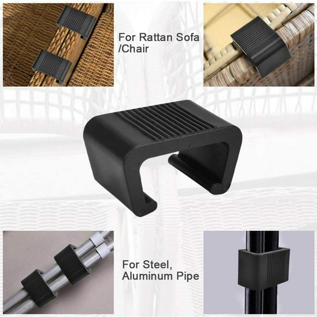 8Pcs Patio Furniture Clips Wicker Furniture Clips Wicker Furniture Clips Sofa Rattan Chair Fasteners Clip for Outdoor Patio