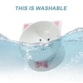 thumbnail image 4 of 2pcs Cat Bowls Ceramic Raised Cat Bowl Tilted Protect Cat's Spine, Stress Free, Prevent Vomiting, 4 of 8