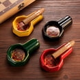 thumbnail image 2 of Cigar ashtray ceramic painted personalized large diameter single convenient cigar ashtray, 2 of 13