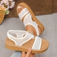 thumbnail image 4 of Women'sandals Oofas Fashion Women Casual Round Head Sandals Comfy Beach Casual Shoes White, 4 of 9