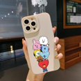 thumbnail image 1 of Para Samsung Galaxy A33 A53 A73 5G A32 A52S A72 A31 A41 A71 Dibujos Animados BTS BT21 Square Edge Funda Protectora Completa Len, 1 of 4