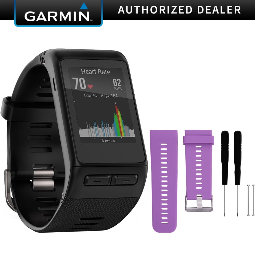 Garmin vivoactive HR GPS Smartwatch - Regular Fit - Black (010-01605-03) with General Brand
