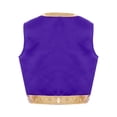 thumbnail image 4 of TiaoBug Kids Boys Arabian Prince Outfits Toad Waistcoat Open Front Vest with Bloomers Dance Pants Set Purple 6, 4 of 7