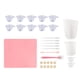 thumbnail image 5 of Kit de herramientas de taza medidora de silicona, espátula, guantes para dedos, pipetas, juego de herramientas para mezclar resina epoxi para manualidades, juego de herramientas de 32 piezas, rosa, 5 of 5