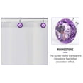 thumbnail image 4 of 12PCS Rust Resistant Double Hooks Glide Shower Ring Hangs for Both Shower Curtain and Liner (Stainless Steel Hook, Purple), 4 of 8
