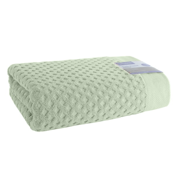 Green Lily Textured Bath Towel, Better Homes & Gardens Thick and Plush