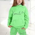 thumbnail image 4 of XAOWF Child Girls Sweatsuit Sets Long Sleeve Letter Printed Lightweight Hoodie And Long Pants Casual Fashion Outfits Stylish Leisure Clothes Outfits 6-7 Years, 4 of 7