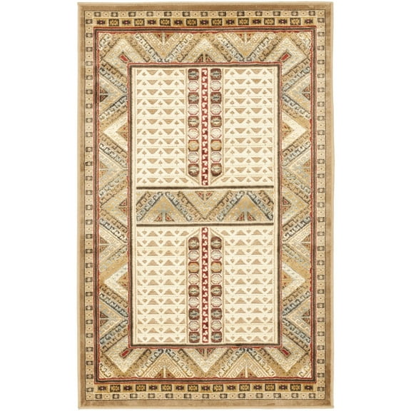 SAFAVIEH Paradise Nanda Southwestern Area Rug, Ivory, 4' x 5'7"