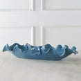 thumbnail image 4 of Uttermost Ruffled Feathers Earthenware Ceramic and Glaze Bowl in Blue, 4 of 4
