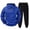 28# Blue, variant on Men's Cargo Sweatsuit 2 Piece Set Quarter Zip Hoodie and Sweatpants Set Joggers Outfit Causal Sport Tracksuits Black M