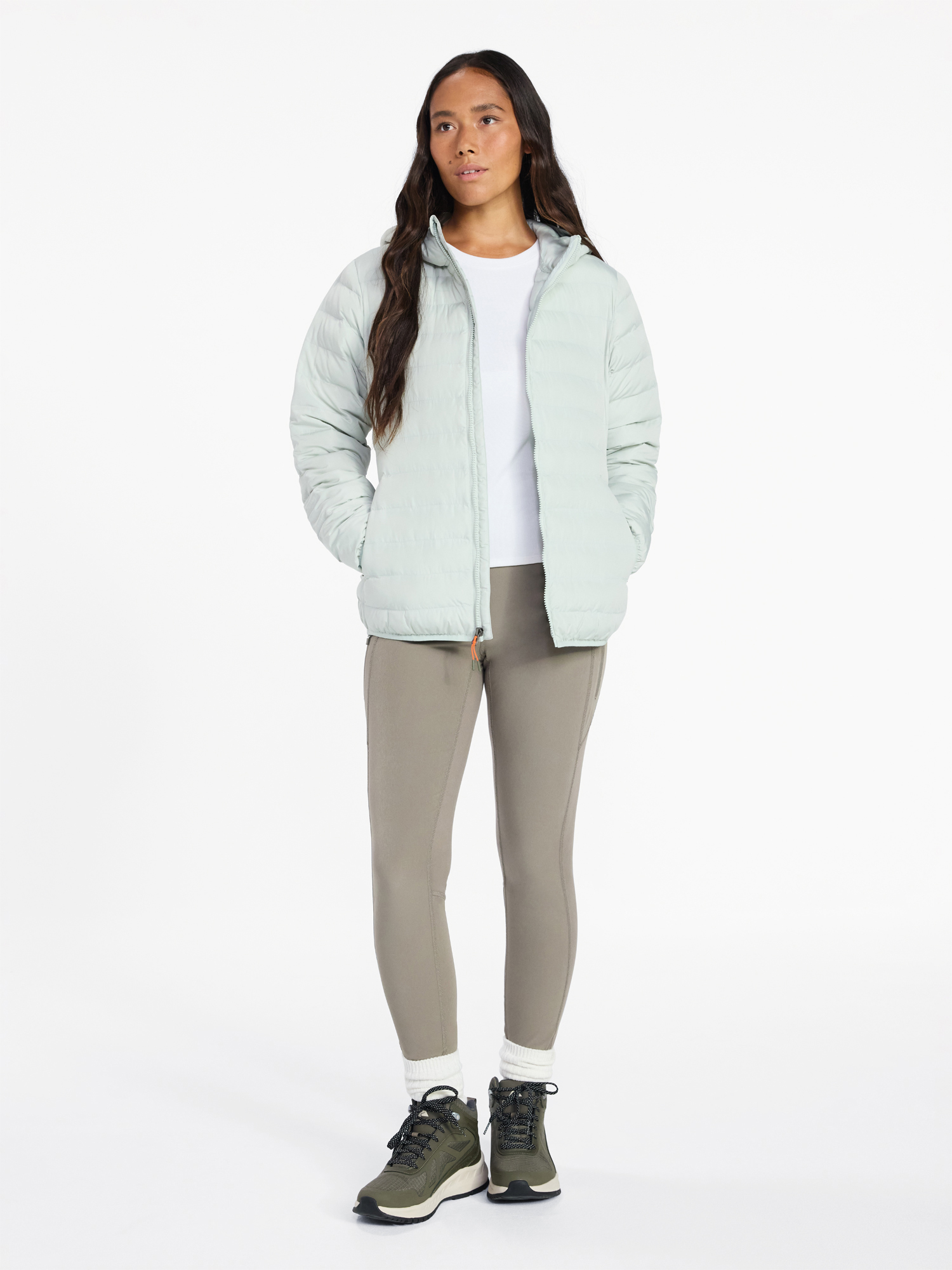 Ozark Trail Women's and Women's Plus Size Core Puffer Jacket with Hood, Sizes XS-3X