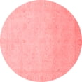 thumbnail image 1 of Ahgly Company Machine Washable Indoor Round Abstract Red Modern Area Rugs, 7' Round, 1 of 4