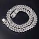thumbnail image 1 of Hip Hop Shiny 15MM Cuban Link Chain Necklace Women Men Silver Color Rhinestone Iced Out Cuban Chain Punk Jewelry Necklace Gift, 1 of 5