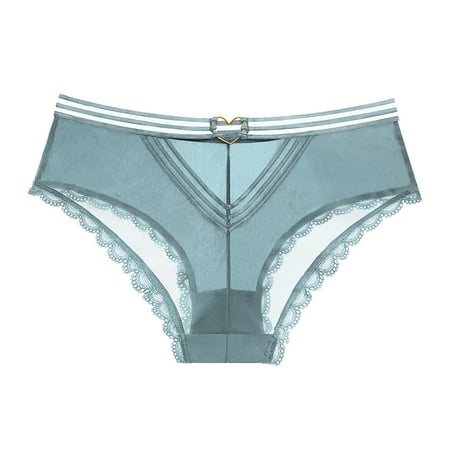 

HWRETIE Women Underwear Clearance Women Sexy Lace Underwear Lingerie Thongs Panties Ladies Underwear Underpants Clearance Light Blue One Size