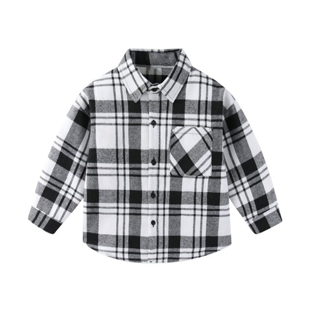 COM1950s Chemise à Manches Longues Col Rabattu, Veste Décontractée à Capuche pour Garçons