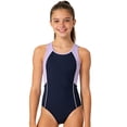 thumbnail image 4 of Ticikt Girls One Piece Swimsuits Color Block Bathing Suit Kids Swimwear for Beach,Color:Black,Size:6XL, 4 of 5