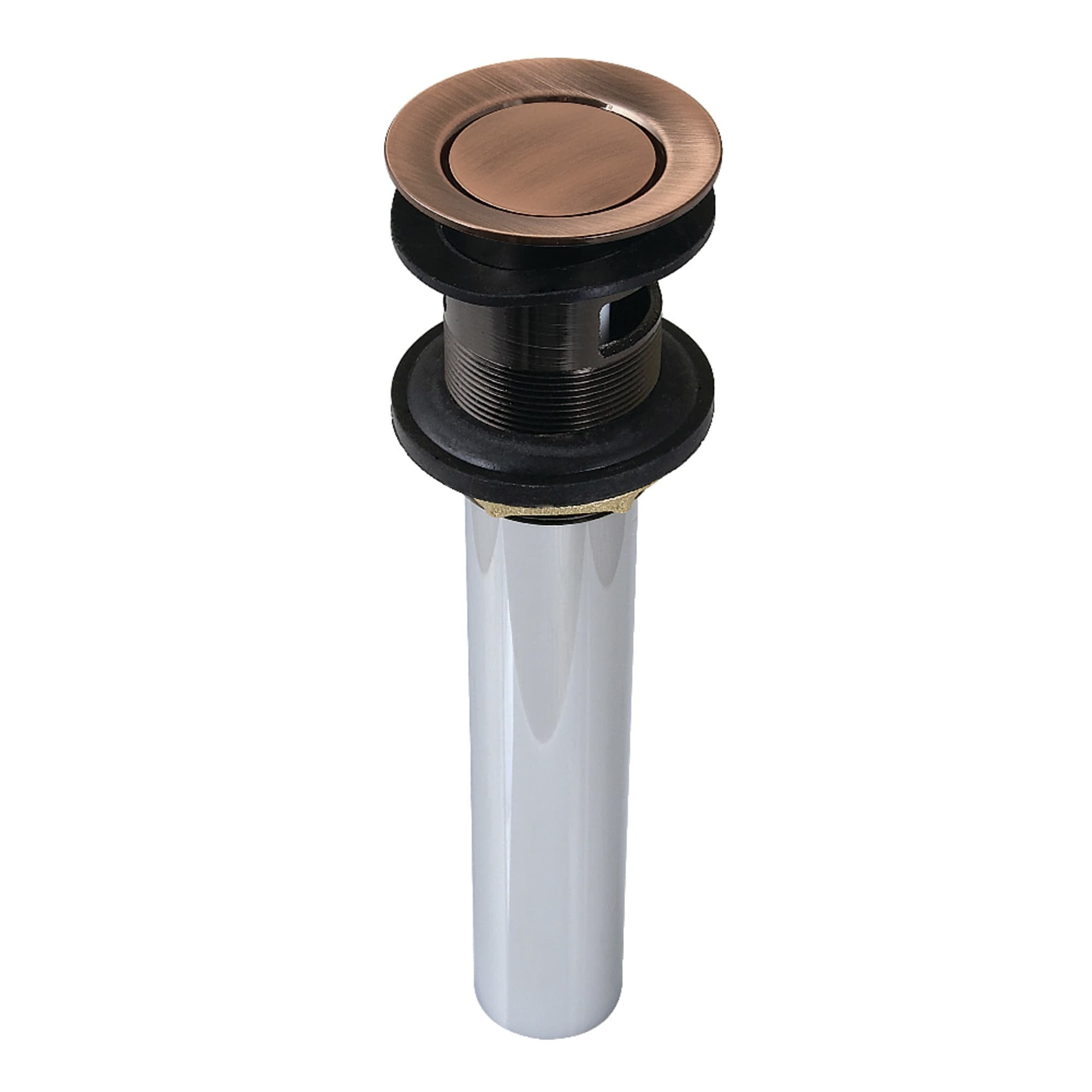Brass, Bathroom Sink Drain, Push Pop-Up Drain with Overflow KB8106